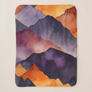 Painted Peaks Sherpa Blanket
