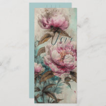 Painted Peonies - Greeting Card, Postcard