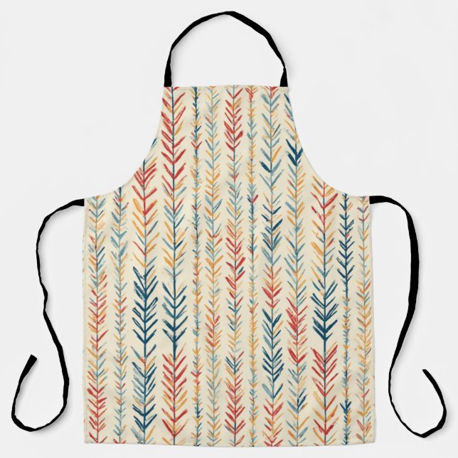 Painted Pine Needle Stripes - Apron (Front)