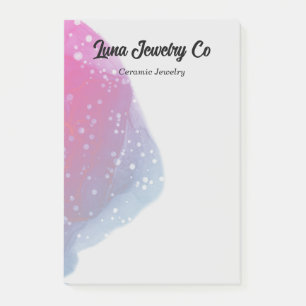 Painted Pink Rainbow Business Post-it Notes