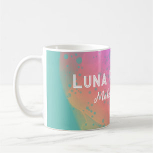Painted Pink Rainbow Customisable Mug