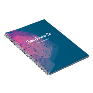 Painted Pink Rainbow Jewellery Business Card Notebook