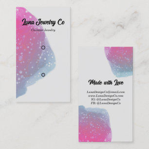 Painted Pink Rainbow Jewellery Two Pins  Business Card