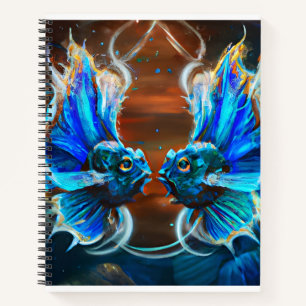 Painted Pisces  Notebook
