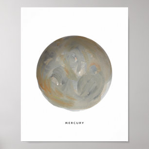 Painted Planet Mercury Art Print