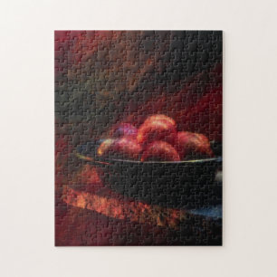 Painted Plums Still Life Jigsaw Puzzle