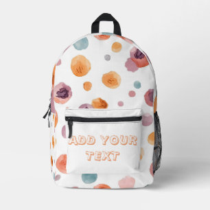 Painted Polka Dot Backpack Personalised with text