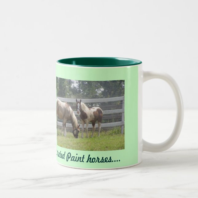 Painted Ponies Two-Tone Coffee Mug (Right)