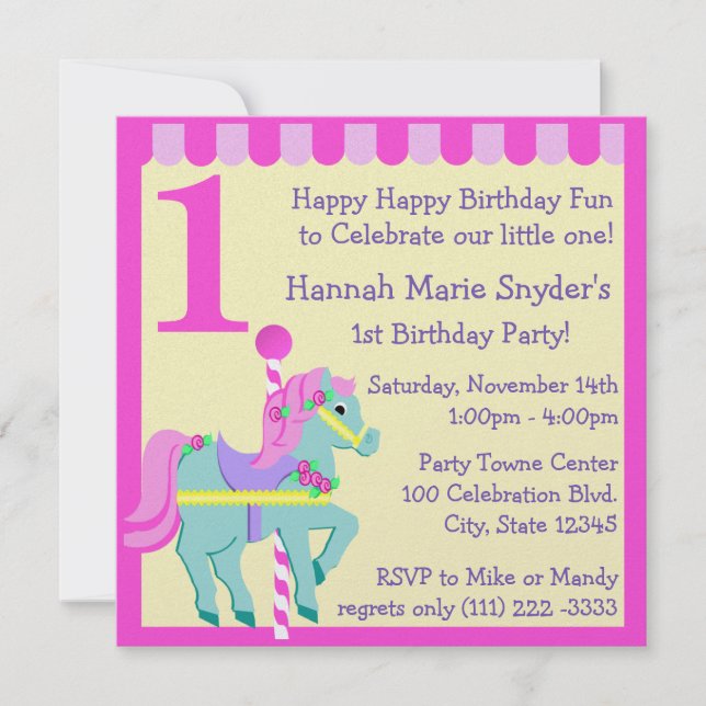 Painted Pony/ Birthday Invitation (Front)