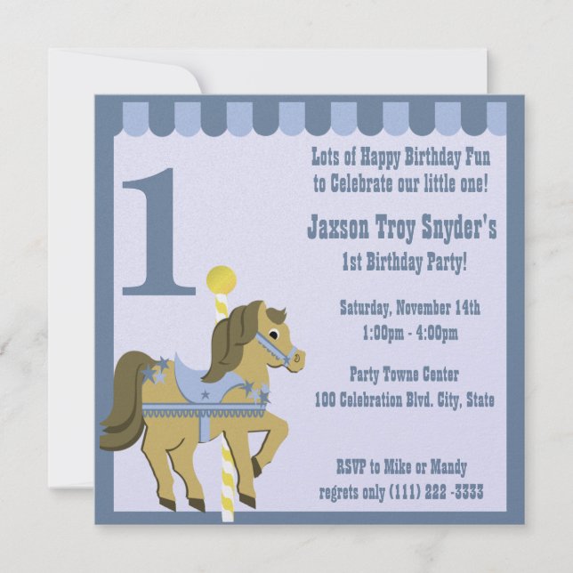 Painted Pony/ Birthday Invitation (Front)