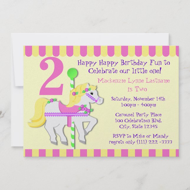 Painted Pony Birthday Party Invitation (Front)
