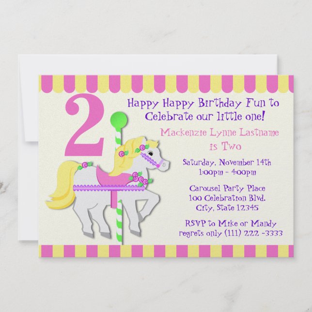 Painted Pony Birthday Party Invitation (Front)