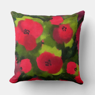 Painted Poppies   Beautiful Floral Art Cushion