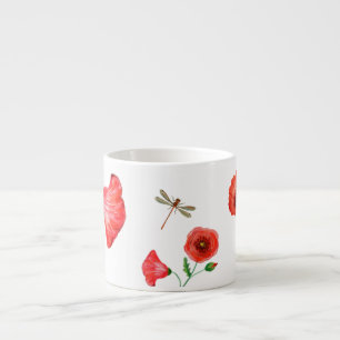 Painted Poppies Bone China Mug