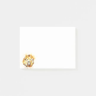 Painted portrait of lion post-it notes