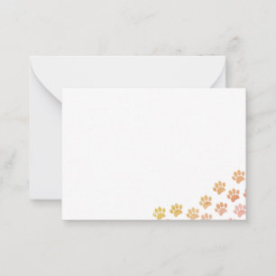 Painted Puppy Paw Prints Card