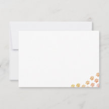 Painted Puppy Paw Prints Watercolor Canine Blank