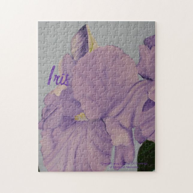 Painted Purple Irises Jigsaw Puzzle (Vertical)