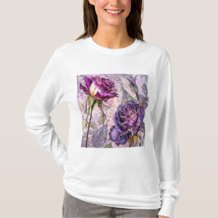 Painted Purple Roses T-Shirt