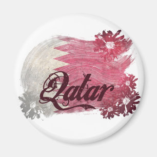 Painted Qatar Flag Magnet