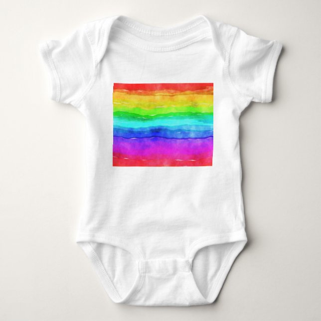 Painted Rainbow Baby Bodysuit (Front)