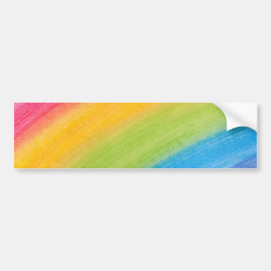 Painted Rainbow Bumper Sticker