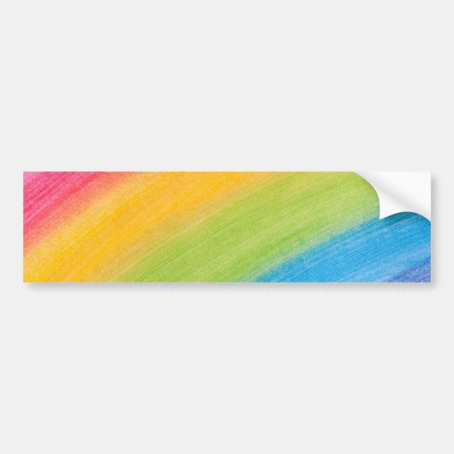 Painted Rainbow Bumper Sticker (Front)