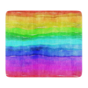 Painted Rainbow Cutting Board