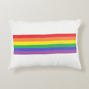 Painted Rainbow Flag Decorative Cushion