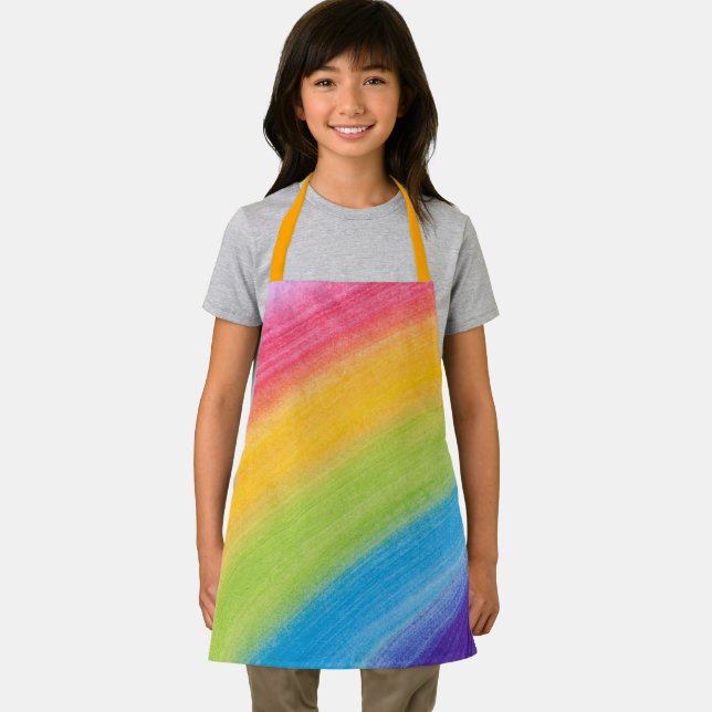 Painted Rainbow Kids Apron (Insitu)