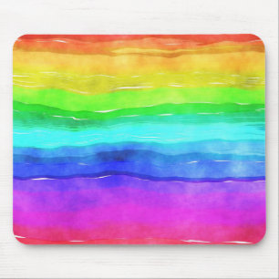 Painted Rainbow Mouse Pad