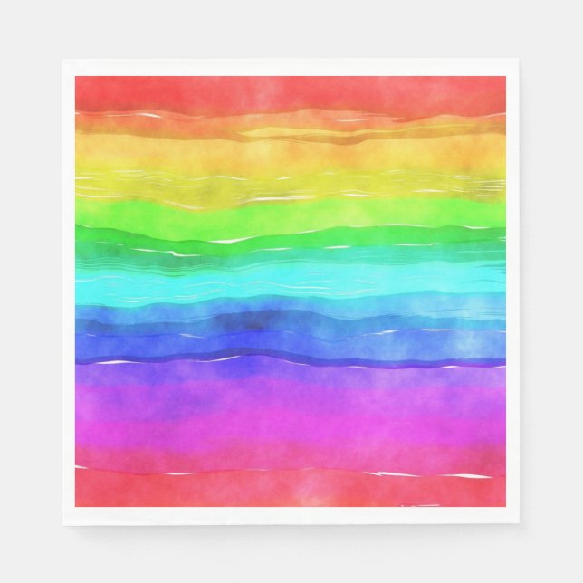 Painted Rainbow Napkin (Front)