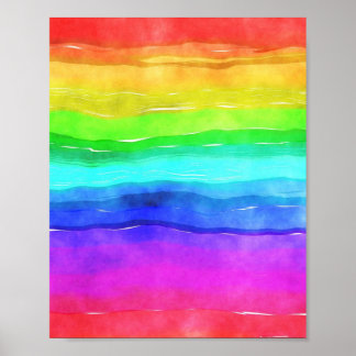 Painted Rainbow Poster