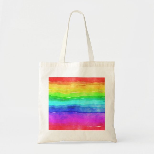 Painted Rainbow Tote Bag (Front)