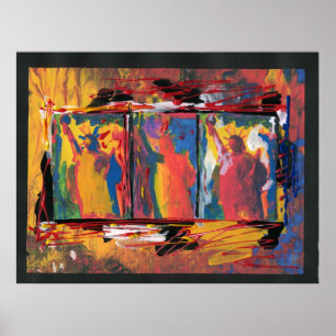 Painted red orange yellow blue Liberties Poster