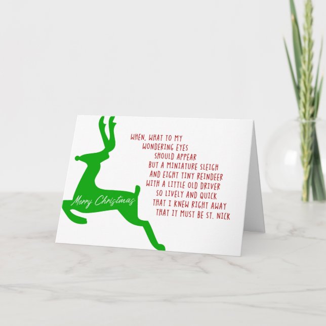PAINTED REINDEER Greeting Card (Front)