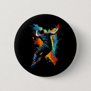 Painted Rock Climber Men Artistic Boys Rock Climbi 6 Cm Round Badge