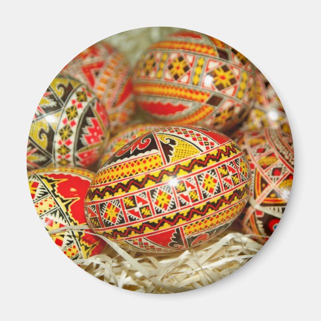 Painted Romanian Easter Eggs Magnet (Front)