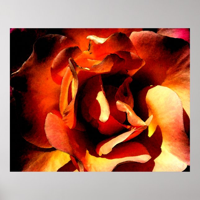 Painted Rose Poster (Front)