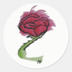 Painted Rose Sticker