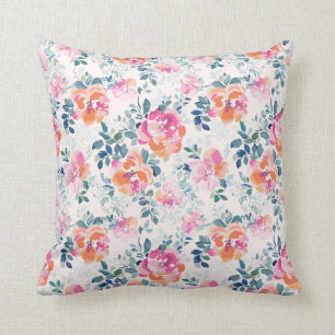 Painted Roses Pattern Cushion