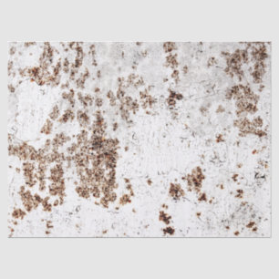 painted rusty metal tissue paper