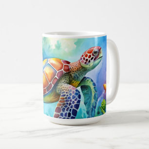 Painted Sea Turtle Coffee Mug