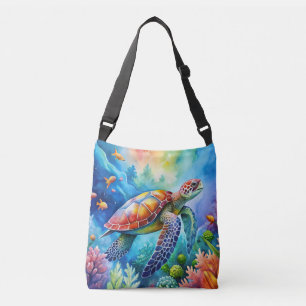 Painted Sea Turtle Crossbody Bag