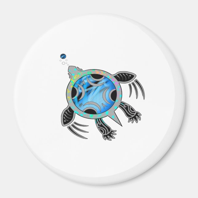 Painted Sea Turtle Magnet (Front)