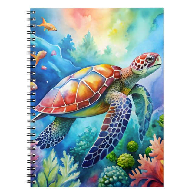 Painted Sea Turtle  Notebook (Front)