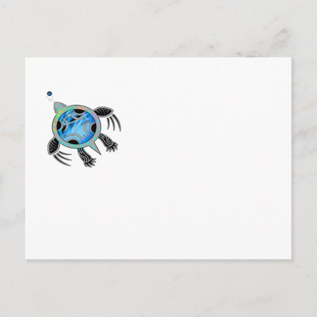 Painted Sea Turtle Postcard (Front)