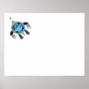 Painted Sea Turtle Poster