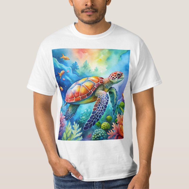 Painted Sea Turtle  T-Shirt (Front)