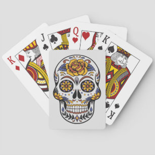 Painted Skull Design Playing Cards